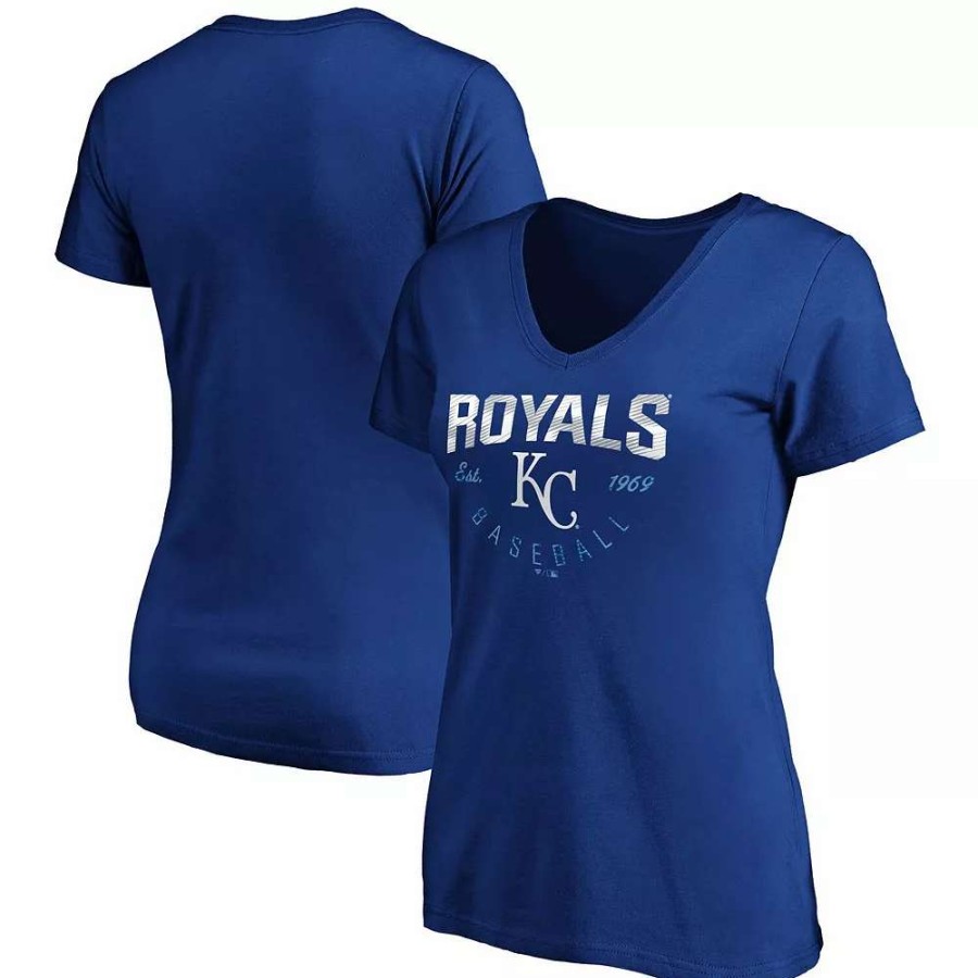 Tops * | Women'S Fanatics Branded Royal Kansas City Royals Live For It V-Neck T-Shirt