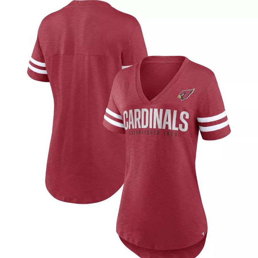 Tops * | Women'S Fanatics Branded Cardinal Arizona Cardinals Speed Tested V-Neck T-Shirt