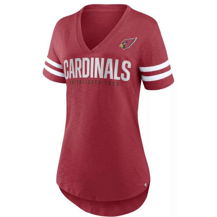 Tops * | Women'S Fanatics Branded Cardinal Arizona Cardinals Speed Tested V-Neck T-Shirt