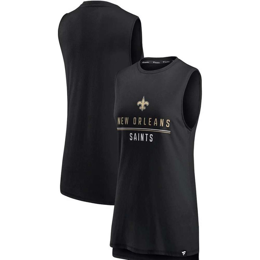 Tops * | Women'S Fanatics Branded Black New Orleans Saints True Contender Tank Top