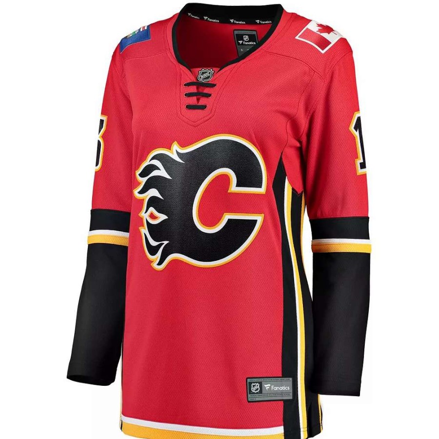 Tops * | Women'S Fanatics Branded Johnny Gaudreau Red Home Breakaway Player Jersey