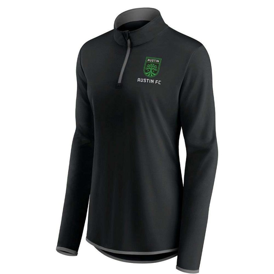 Outerwear * | Women'S Fanatics Branded Black Austin Fc Worth The Drive Quarter-Zip Top