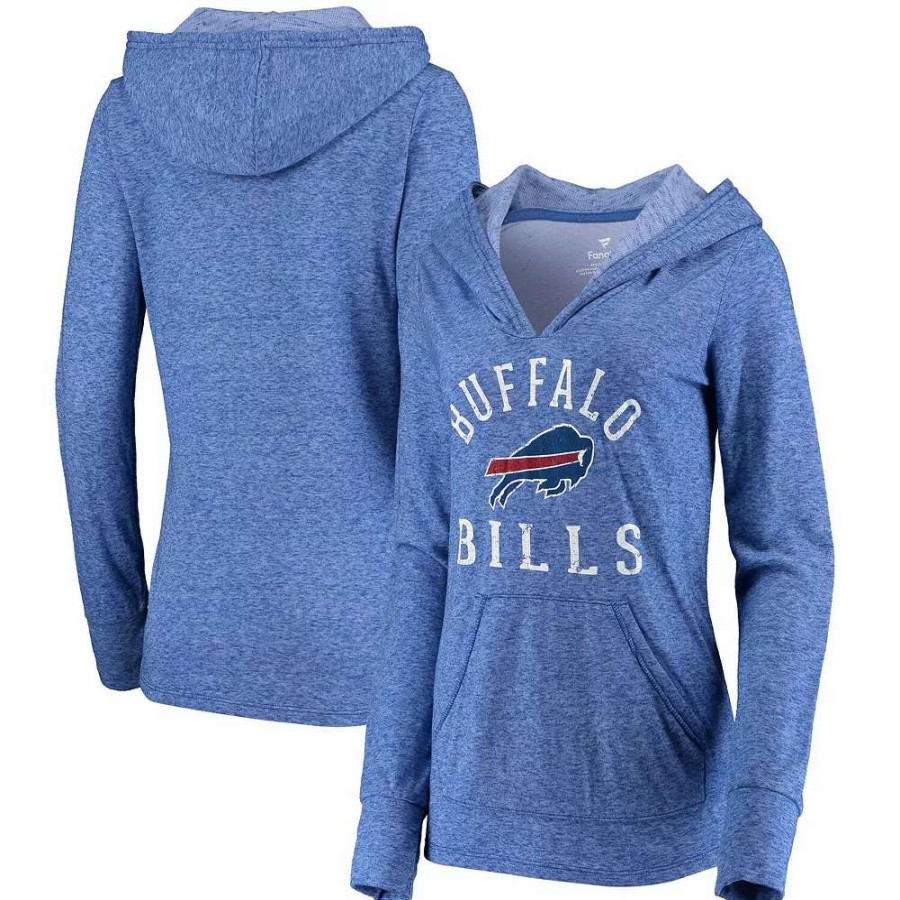 Tops * | Women'S Fanatics Branded Royal Buffalo Bills Doubleface Slub Pullover Hoodie