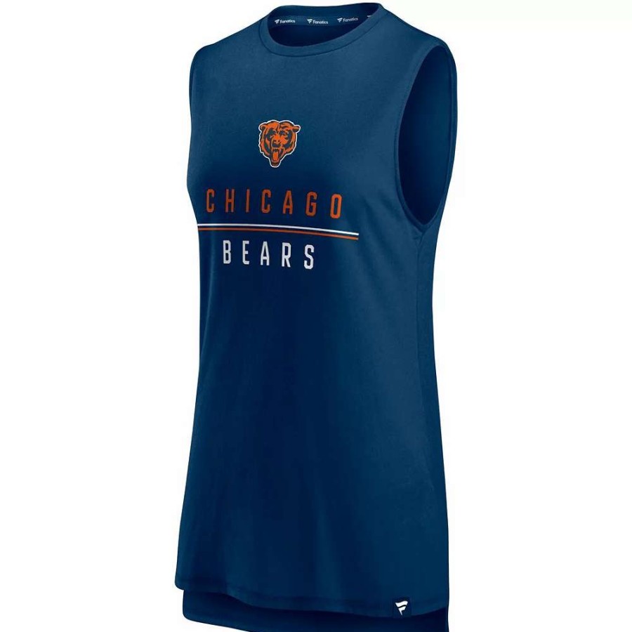 Tops * | Women'S Fanatics Branded Navy Chicago Bears True Contender Tank Top