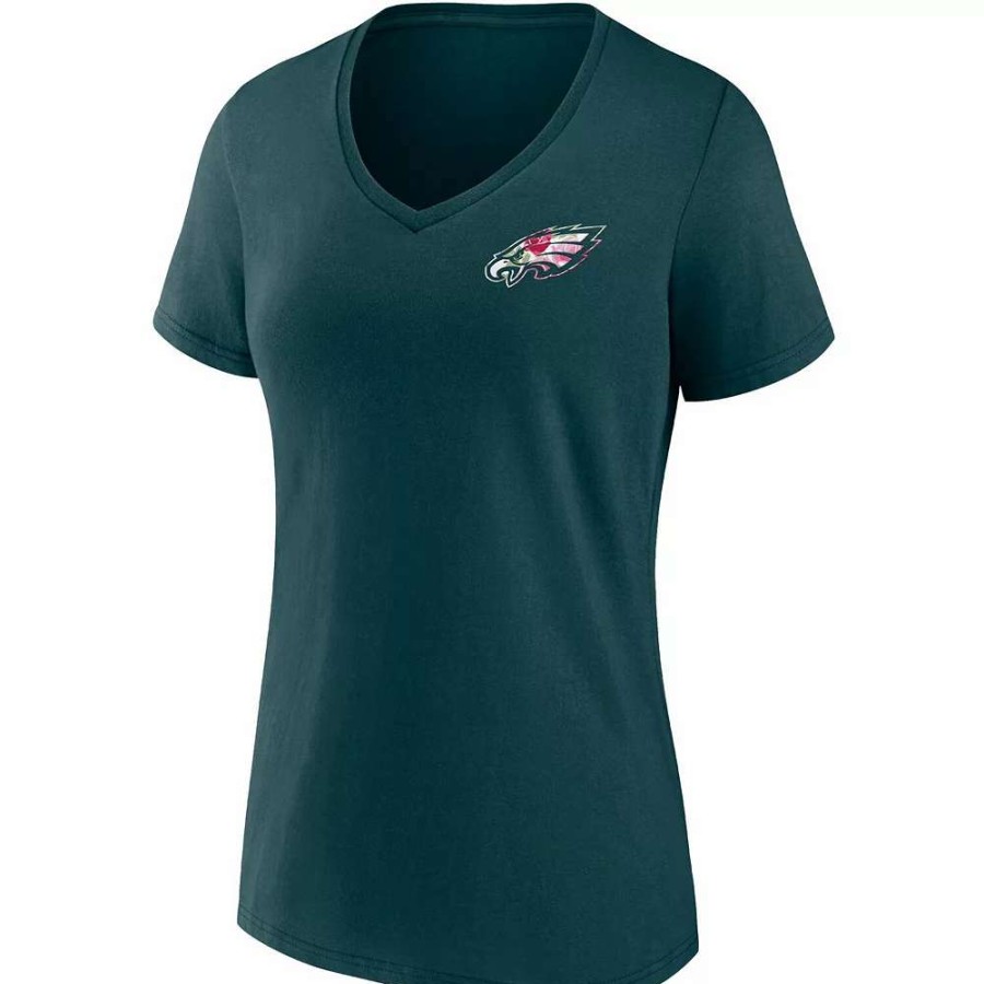 Tops * | Women'S Fanatics Branded Midnight Green Philadelphia Eagles Team Mother'S Day V-Neck T-Shirt