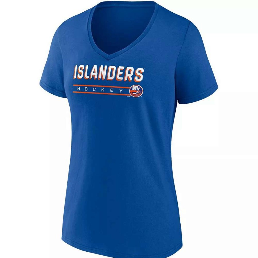 Tops * | Women'S Fanatics Branded Royal/Heathered Gray New York Islanders 2-Pack V-Neck T-Shirt Set