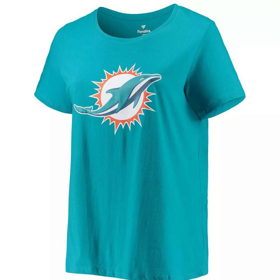 Tops * | Women'S Fanatics Branded Tua Tagovailoa Aqua Miami Dolphins Plus Size Name & Number T-Shirt