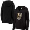 Tops * | Women'S Fanatics Branded Black Vegas Golden Knights Primary Team Logo Fleece V-Neck Pullover Hoodie