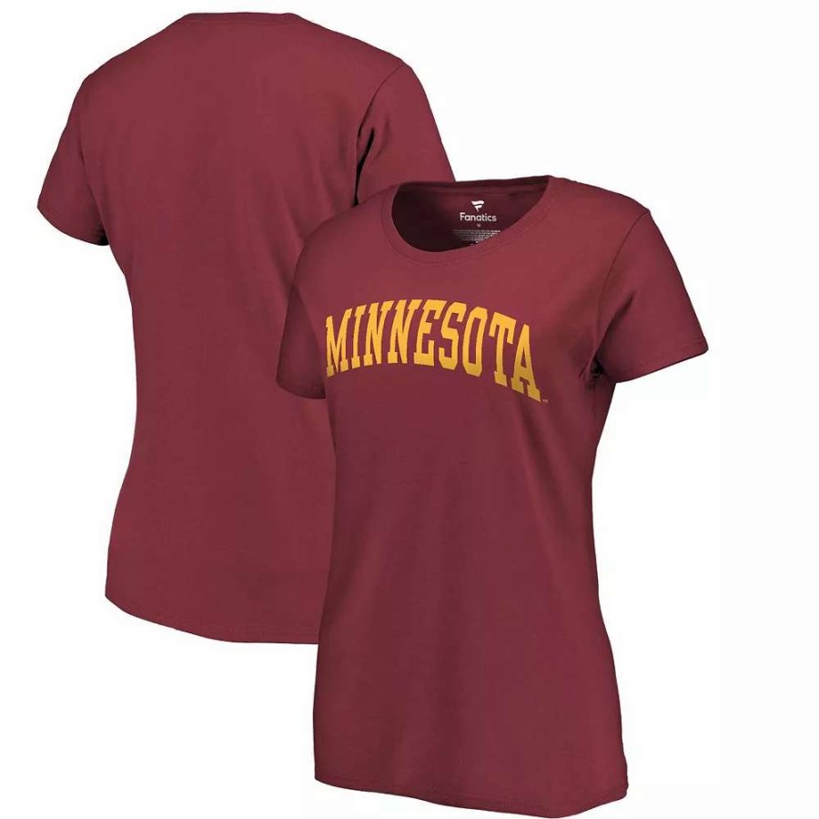 Tops * | Women'S Fanatics Branded Maroon Minnesota Golden Gophers Basic Arch T-Shirt