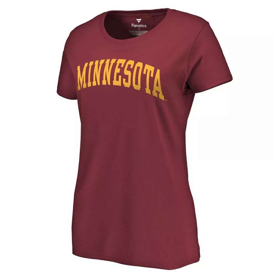 Tops * | Women'S Fanatics Branded Maroon Minnesota Golden Gophers Basic Arch T-Shirt