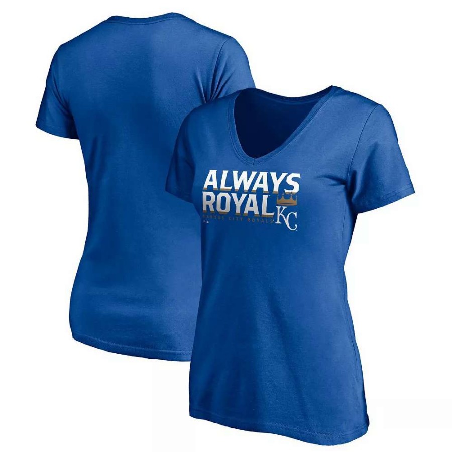 Tops * | Women'S Fanatics Branded Royal Kansas City Royals Hometown V-Neck T-Shirt