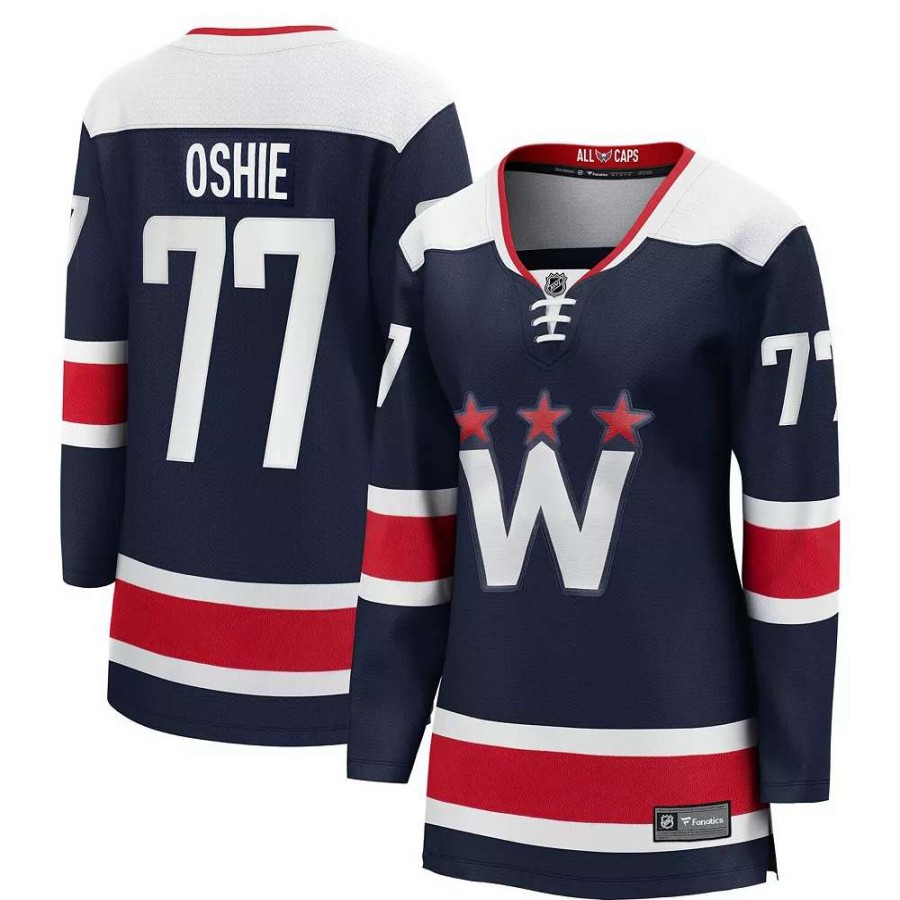 Tops * | Women'S Fanatics Branded Tj Oshie Navy Washington Capitals 2020/21 Alternate Premier Breakaway Player Jersey