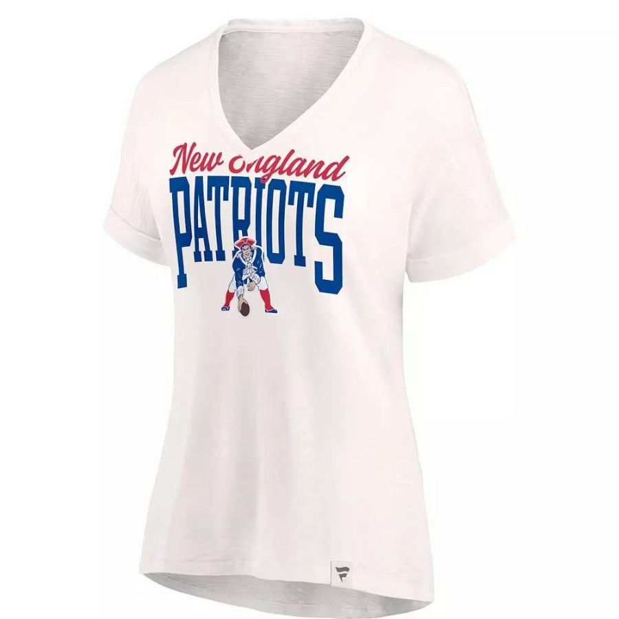 Tops * | Women'S Fanatics Branded Oatmeal New England Patriots Motivating Force V-Neck T-Shirt