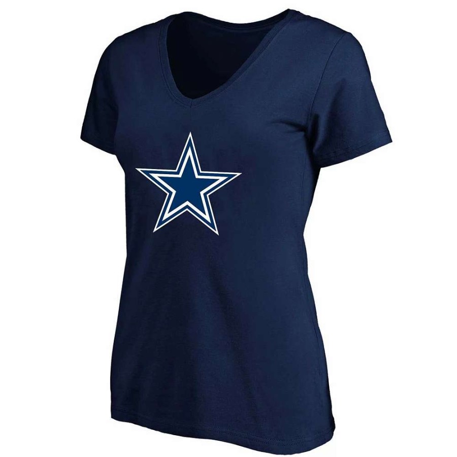 Tops * | Women'S Fanatics Branded Micah Parsons Navy Dallas Cowboys Plus Size Player Name & Number V-Neck T-Shirt