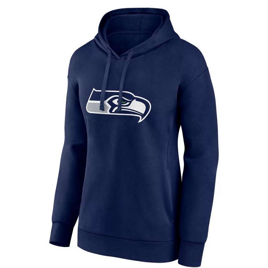 Tops * | Women'S Fanatics Branded Dk Metcalf Navy Seattle Seahawks Player Icon Name & Number V-Neck Pullover Hoodie