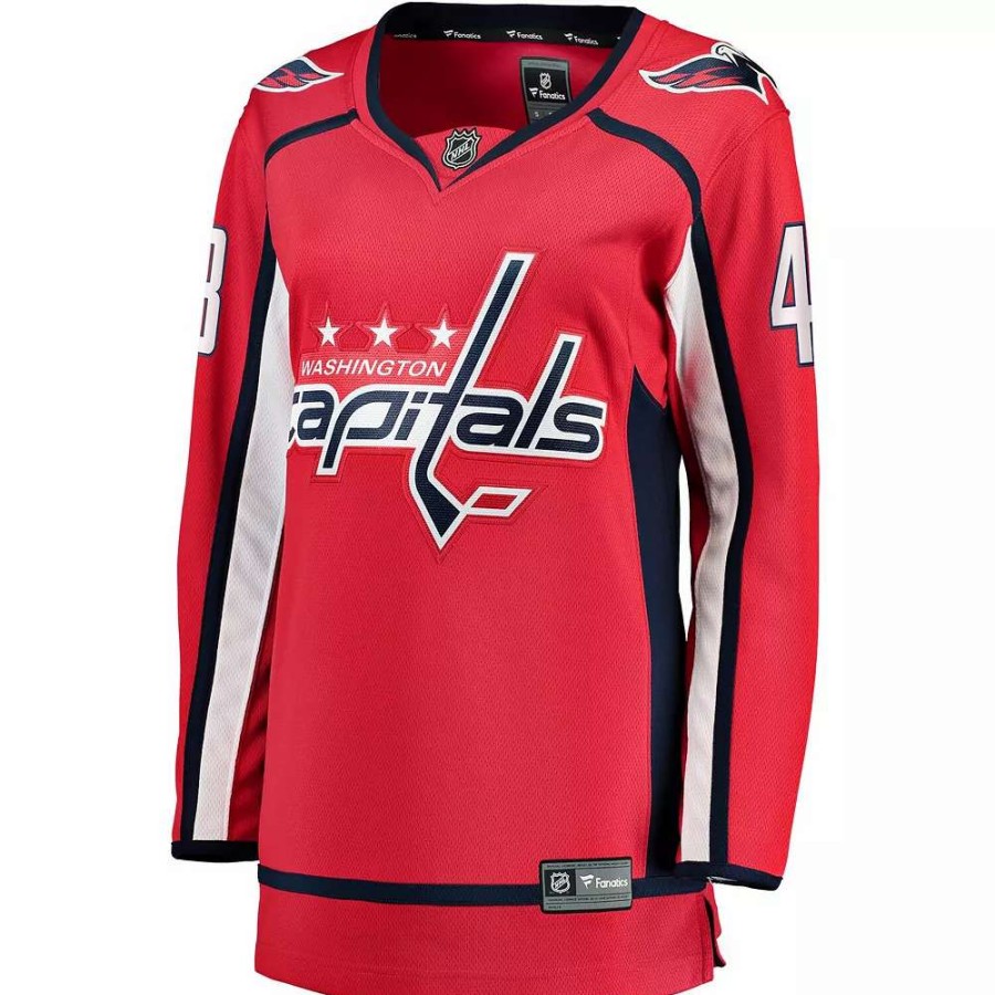 Tops * | Women'S Fanatics Branded Tom Wilson Red Washington Capitals Home Premier Breakaway Player Jersey