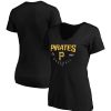 Tops * | Women'S Fanatics Branded Black Pittsburgh Pirates Live For It V-Neck T-Shirt