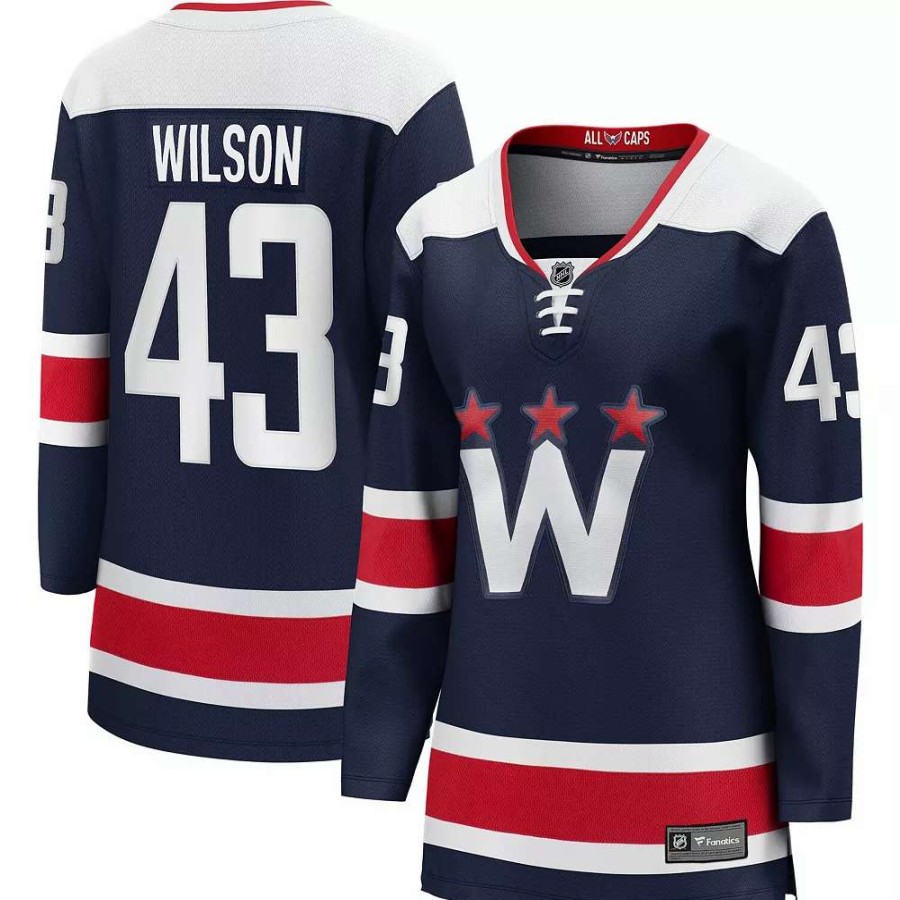 Tops * | Women'S Fanatics Branded Tom Wilson Navy Washington Capitals Alternate 2020/21 Premier Breakaway Player Jersey