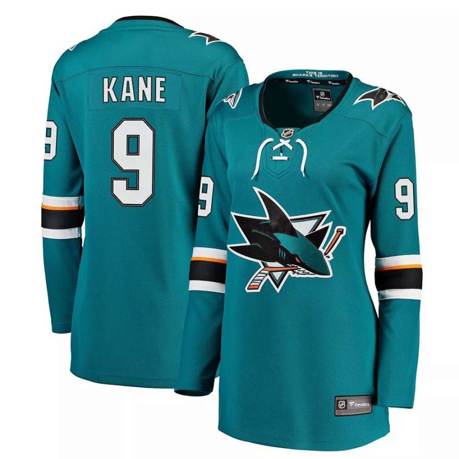 Tops * | Women'S Fanatics Branded Evander Kane Teal San Jose Sharks Premier Breakaway Player Jersey