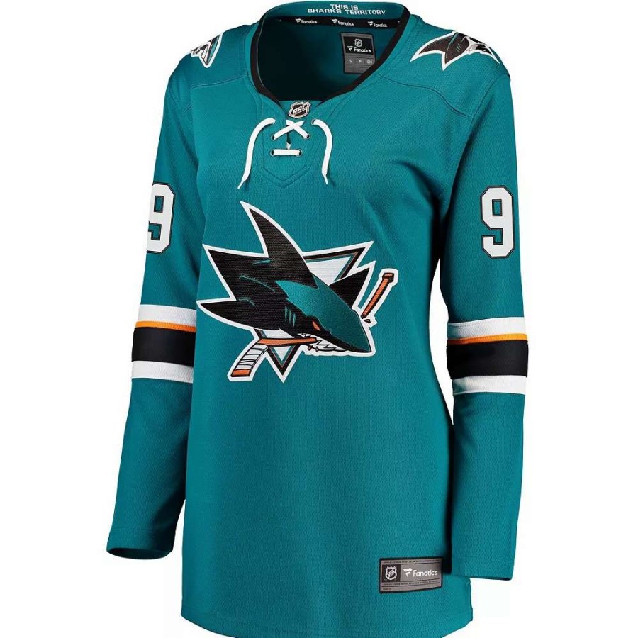 Tops * | Women'S Fanatics Branded Evander Kane Teal San Jose Sharks Premier Breakaway Player Jersey