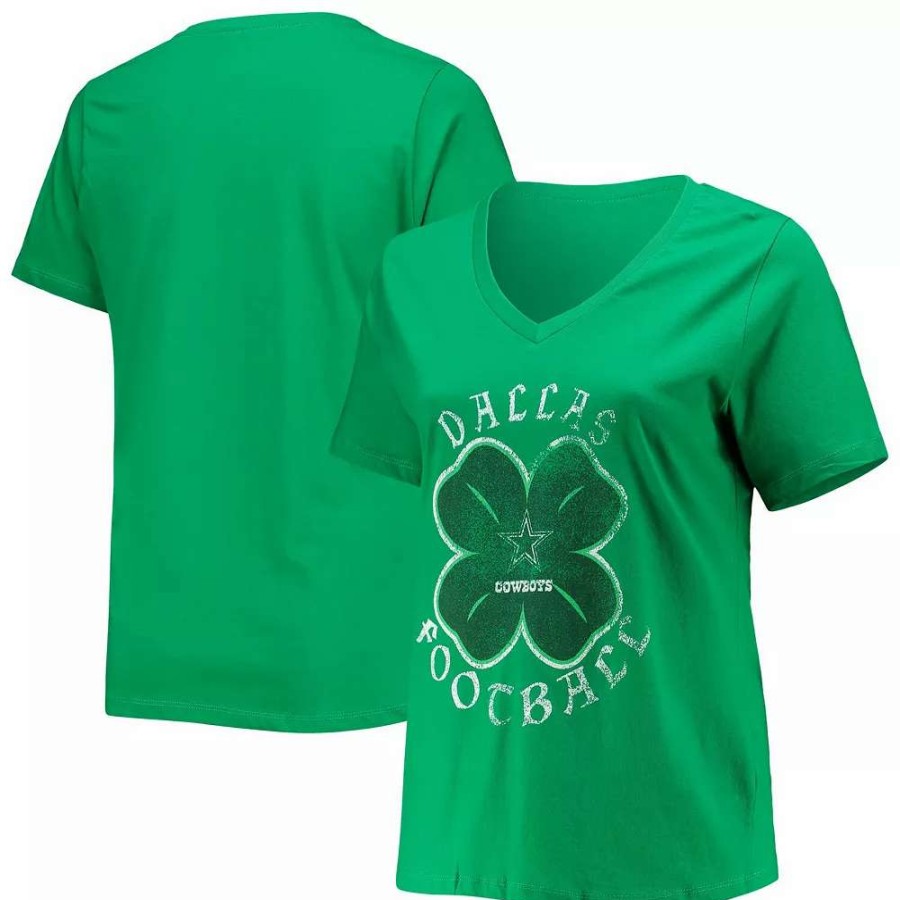 Tops * | Women'S Fanatics Branded Green Dallas Cowboys Plus Size Celtic T-Shirt