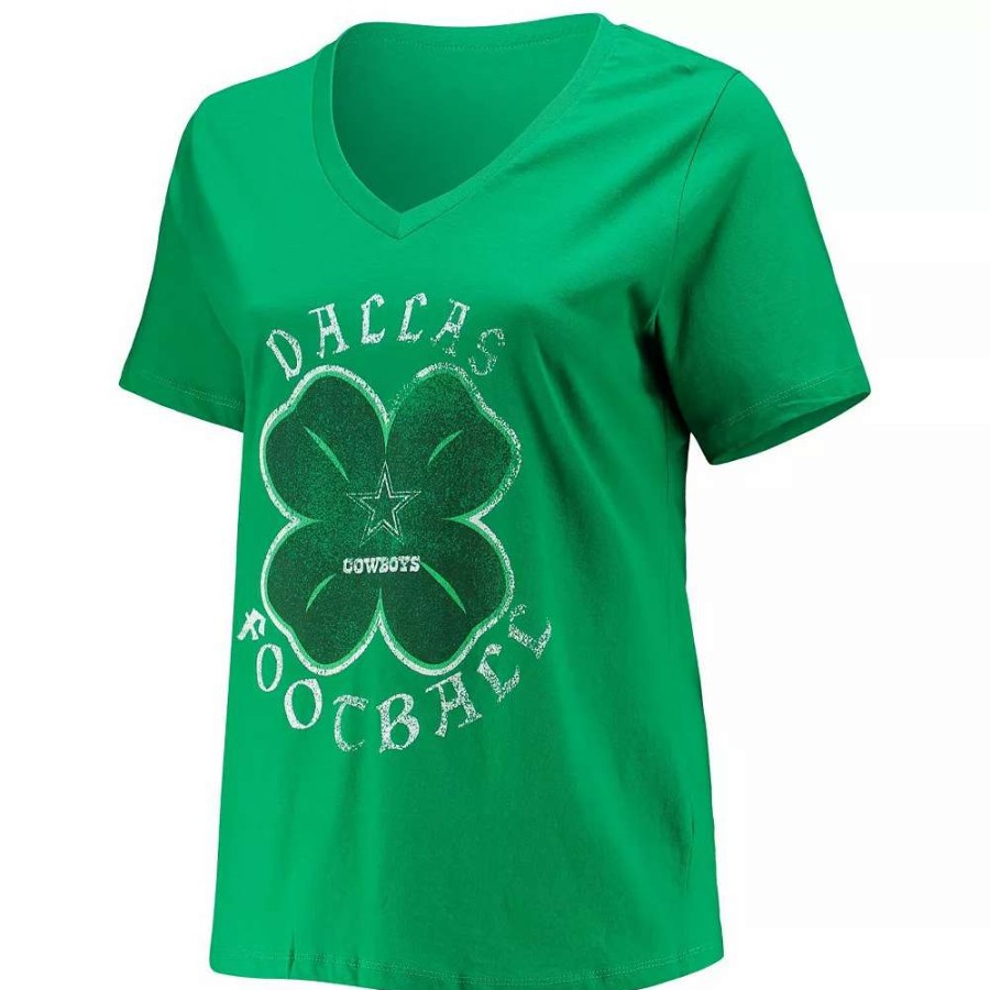 Tops * | Women'S Fanatics Branded Green Dallas Cowboys Plus Size Celtic T-Shirt