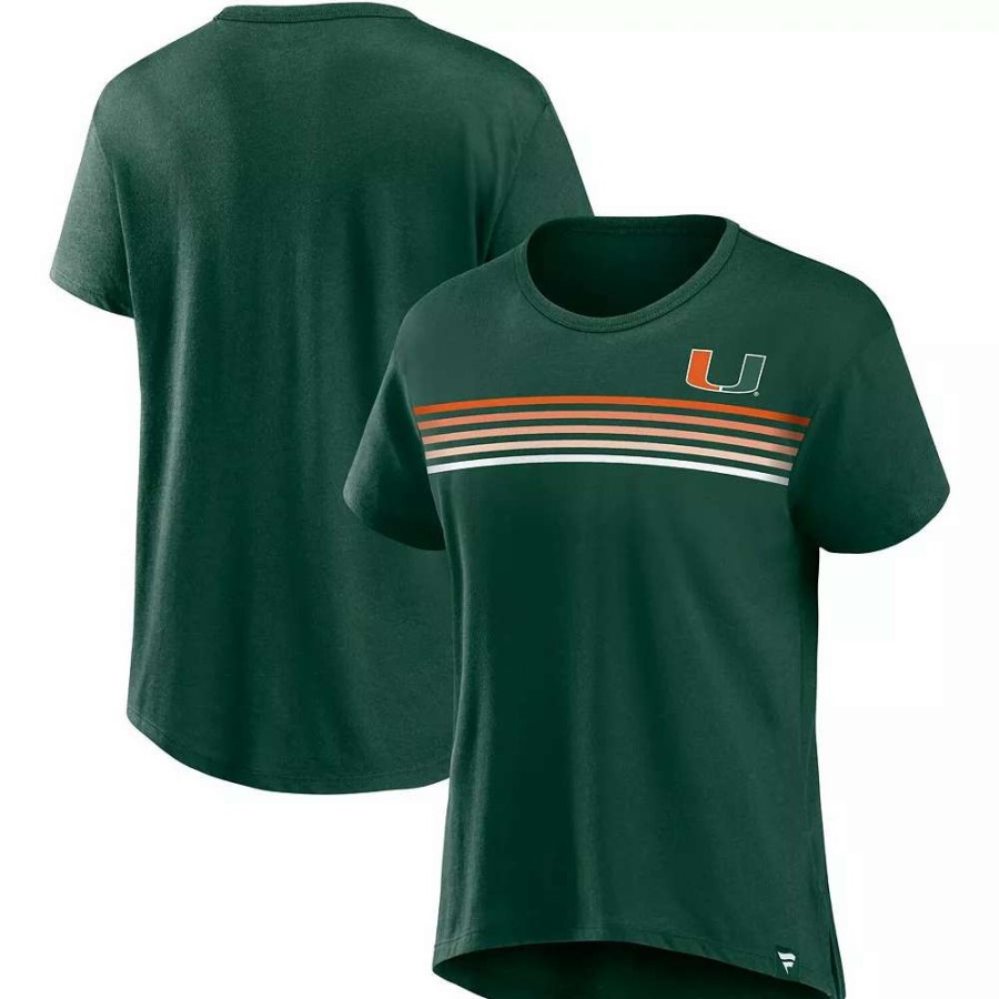 Tops * | Women'S Fanatics Branded Green Miami Hurricanes Tie Breaker T-Shirt