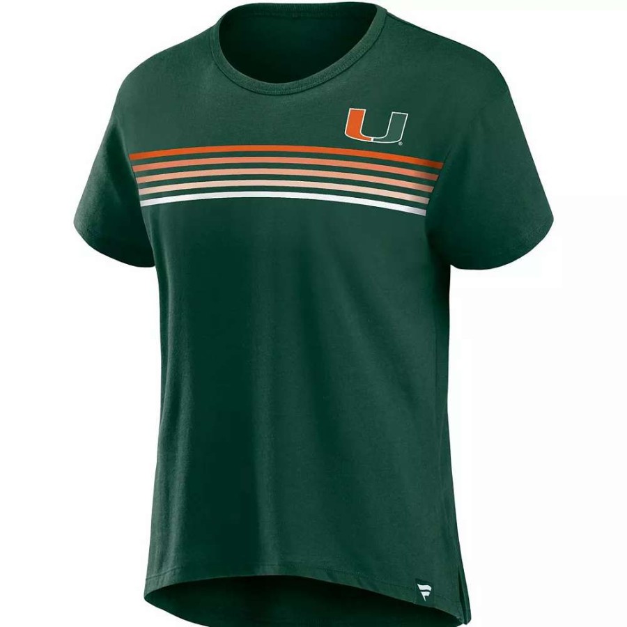 Tops * | Women'S Fanatics Branded Green Miami Hurricanes Tie Breaker T-Shirt