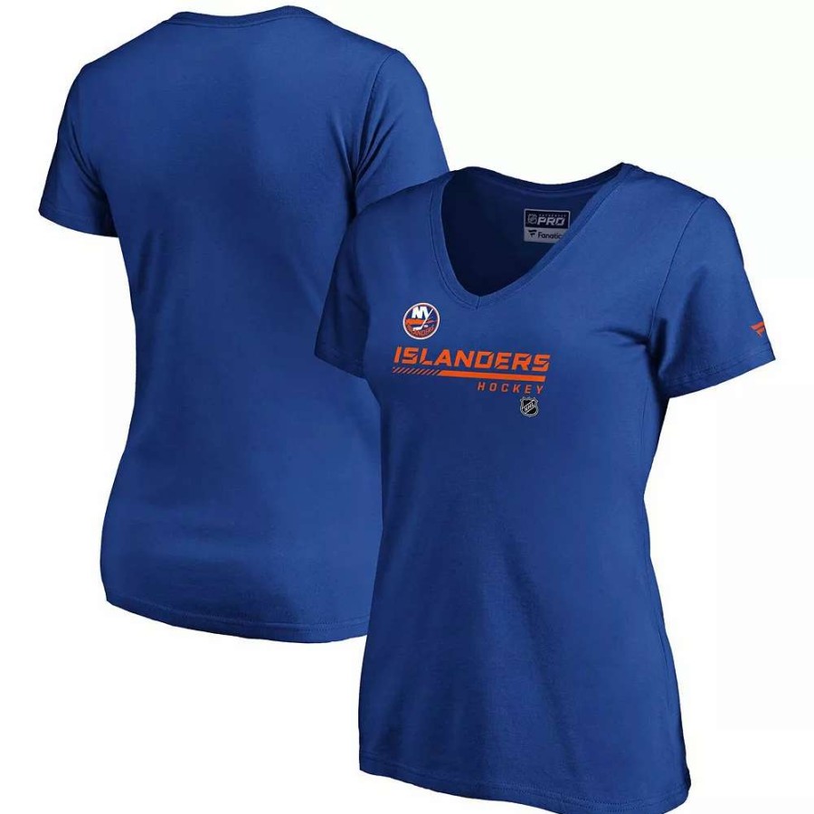 Tops * | Women'S Fanatics Branded Royal New York Islanders Authentic Pro Core Collection Prime V-Neck T-Shirt