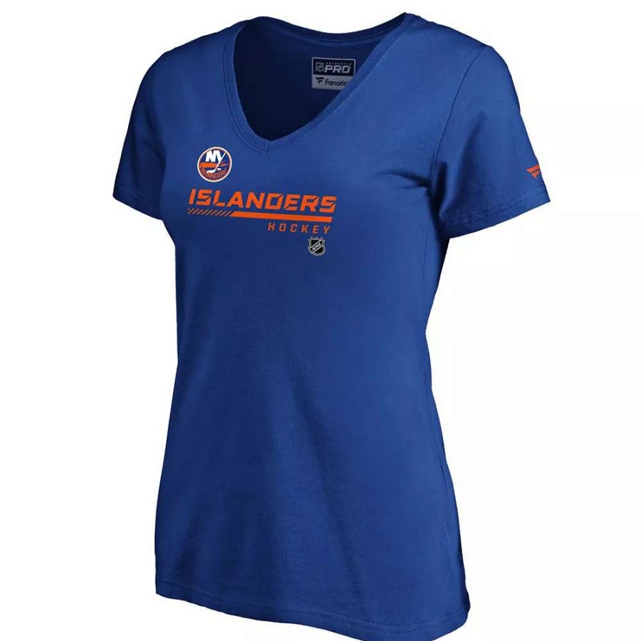 Tops * | Women'S Fanatics Branded Royal New York Islanders Authentic Pro Core Collection Prime V-Neck T-Shirt