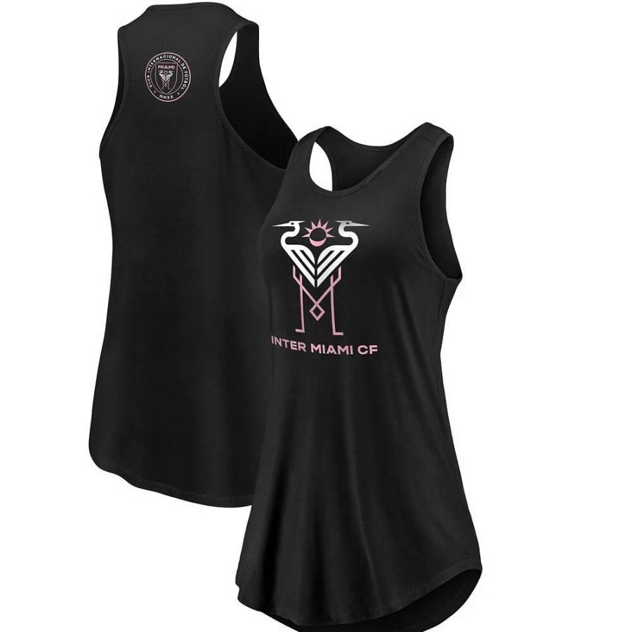 Tops * | Women'S Fanatics Branded Black Inter Miami Cf Create Your Reality Swing Tank Top