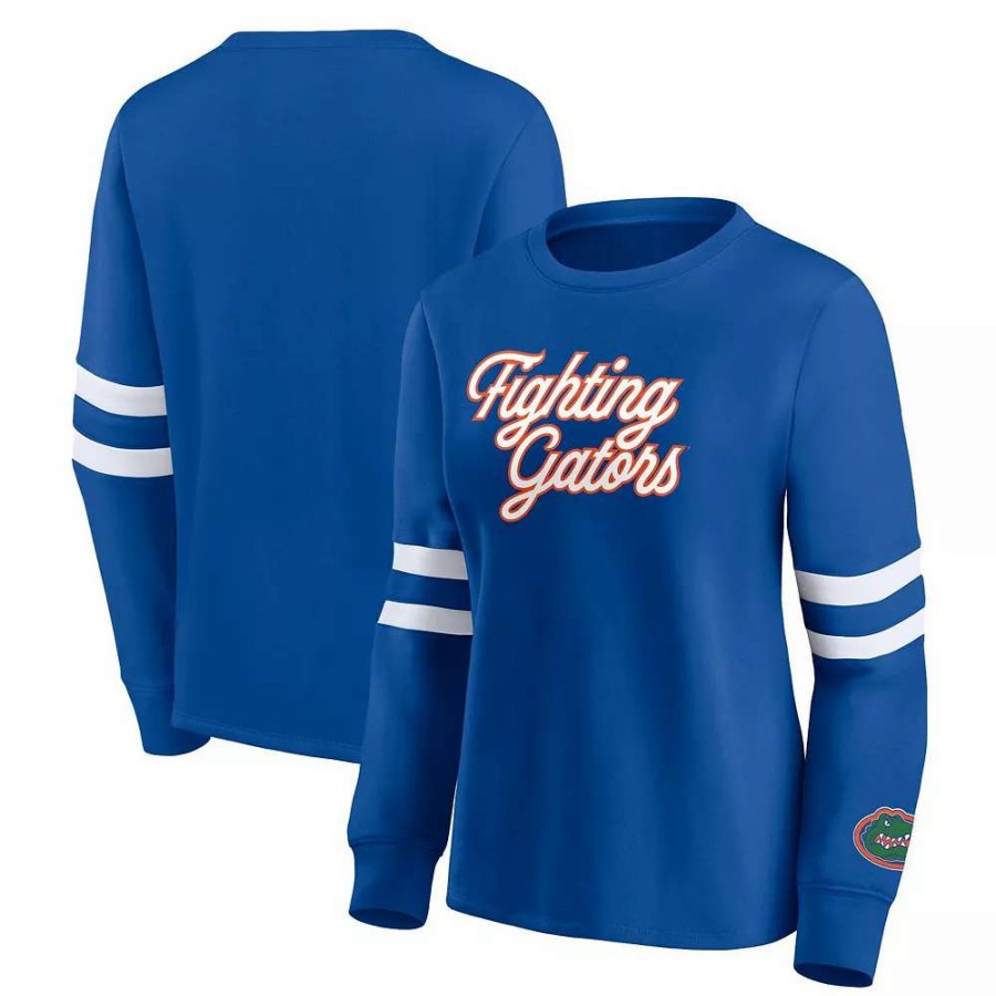 Tops * | Women'S Fanatics Branded Royal Florida Gators Home Stretch Pullover Sweatshirt