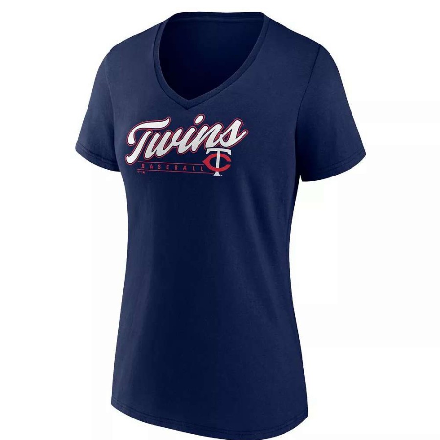 Tops * | Women'S Fanatics Branded Navy Minnesota Twins One & Only V-Neck T-Shirt