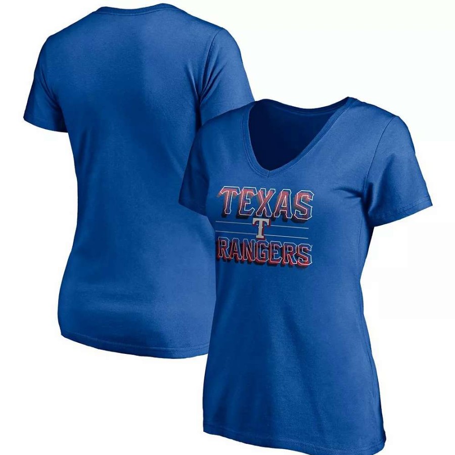 Tops * | Women'S Fanatics Branded Royal Texas Rangers Compulsion To Win V-Neck T-Shirt