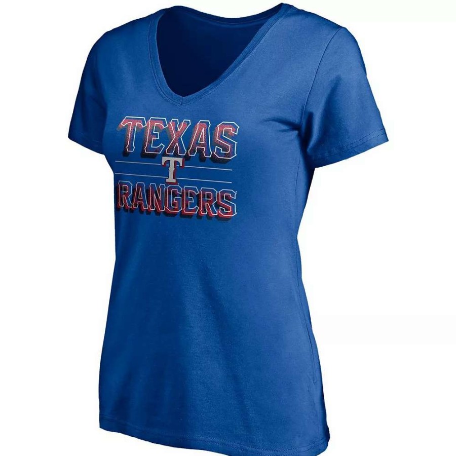 Tops * | Women'S Fanatics Branded Royal Texas Rangers Compulsion To Win V-Neck T-Shirt