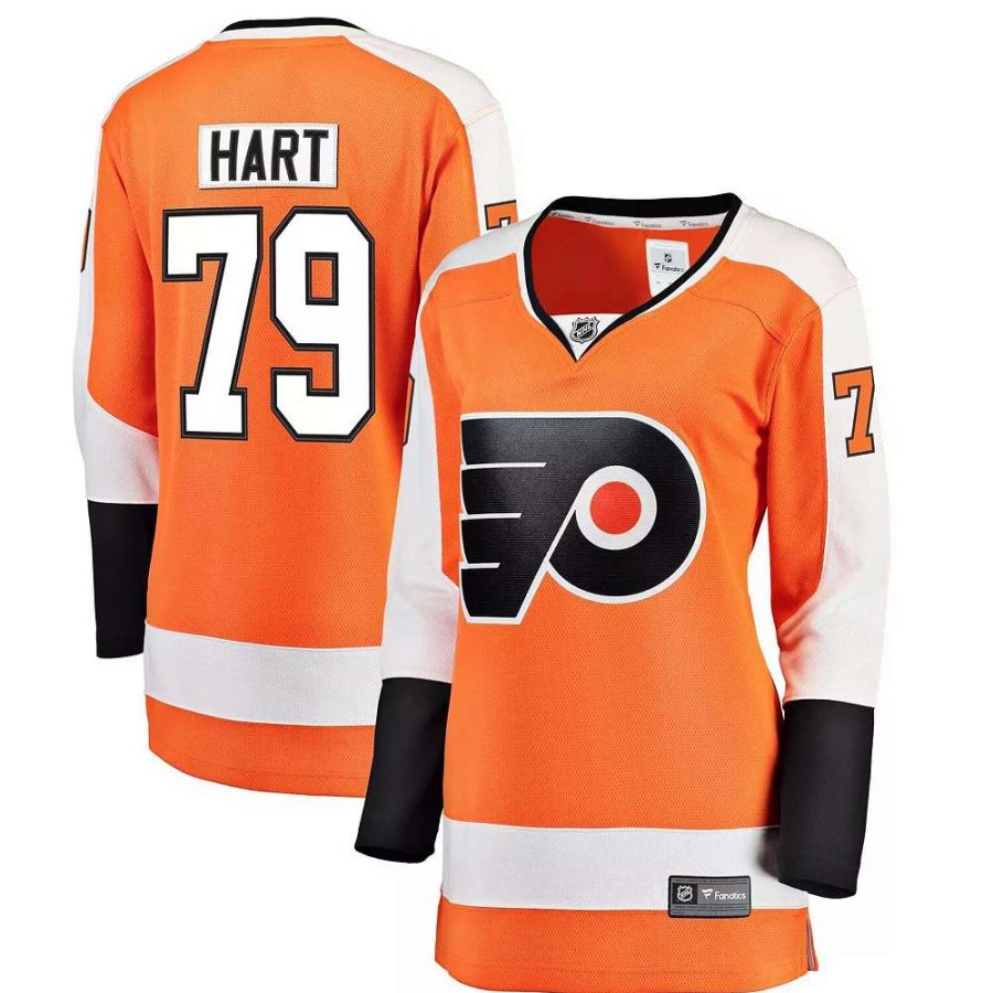 Tops * | Carter Hart Philadelphia Flyers Fanatics Branded Women'S Home Premier Breakaway Player Jersey Orange