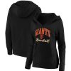 Tops * | Women'S Fanatics Branded Black San Francisco Giants Victory Script Crossover Neck Pullover Hoodie