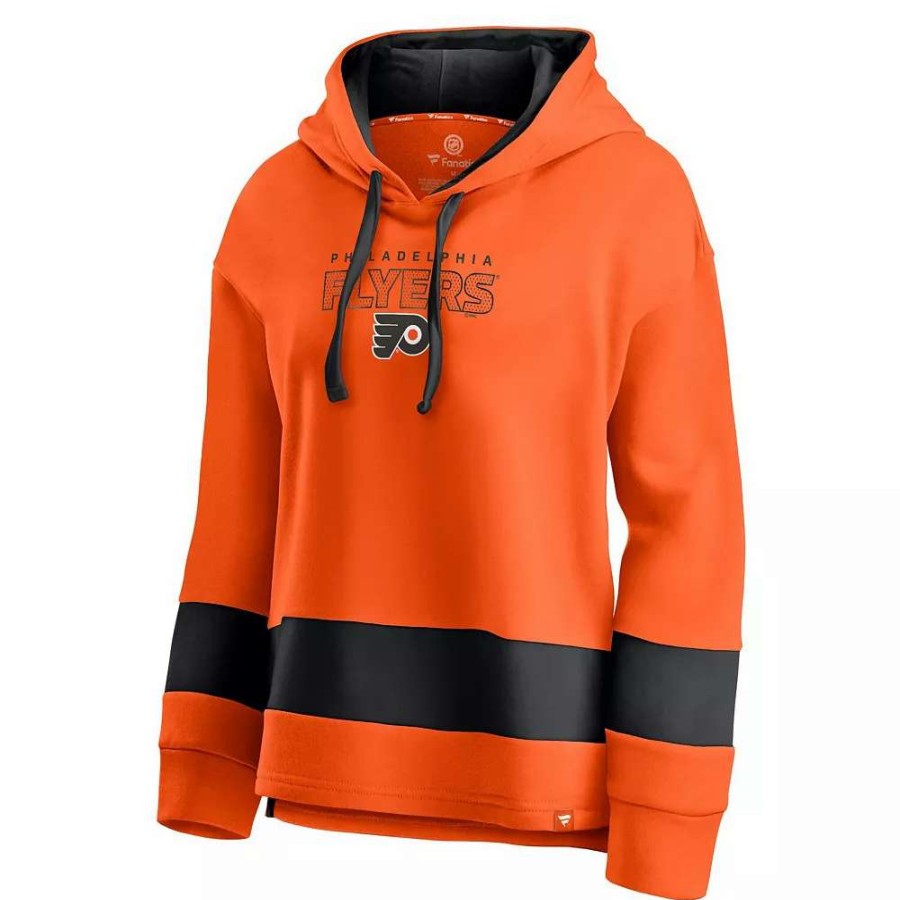 Tops * | Women'S Fanatics Branded Orange/Black Philadelphia Flyers Colors Of Pride Colorblock Pullover Hoodie