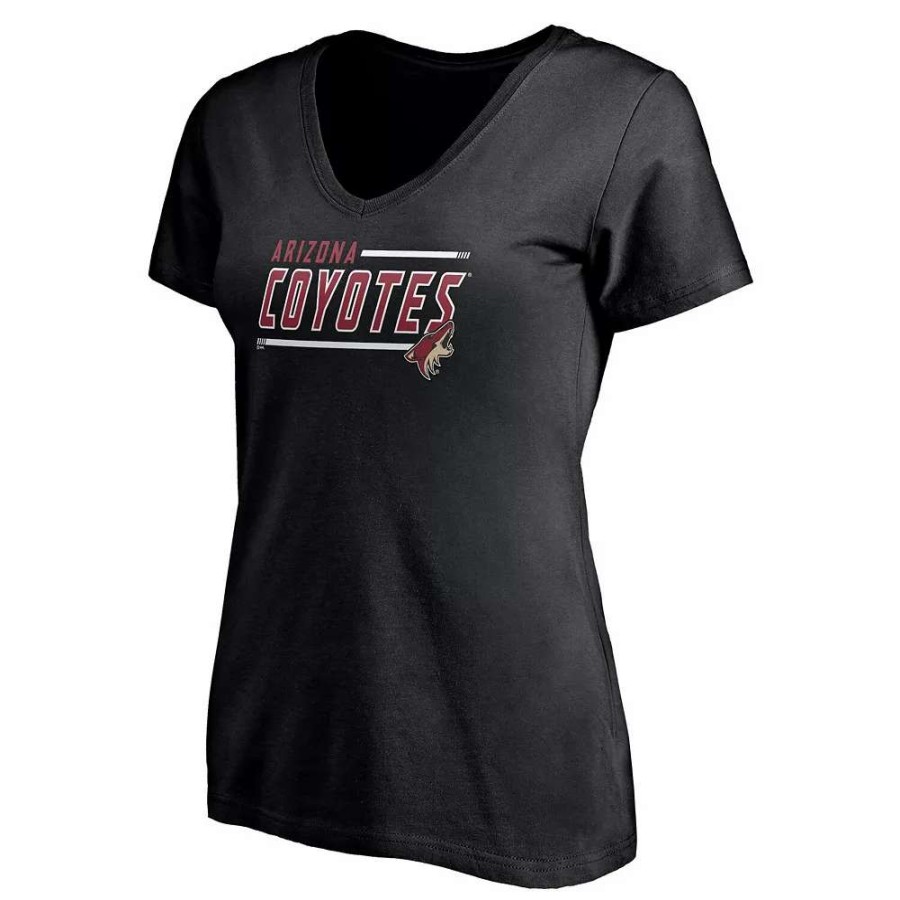 Tops * | Women'S Fanatics Branded Black Arizona Coyotes Plus Size Mascot In Bounds V-Neck T-Shirt