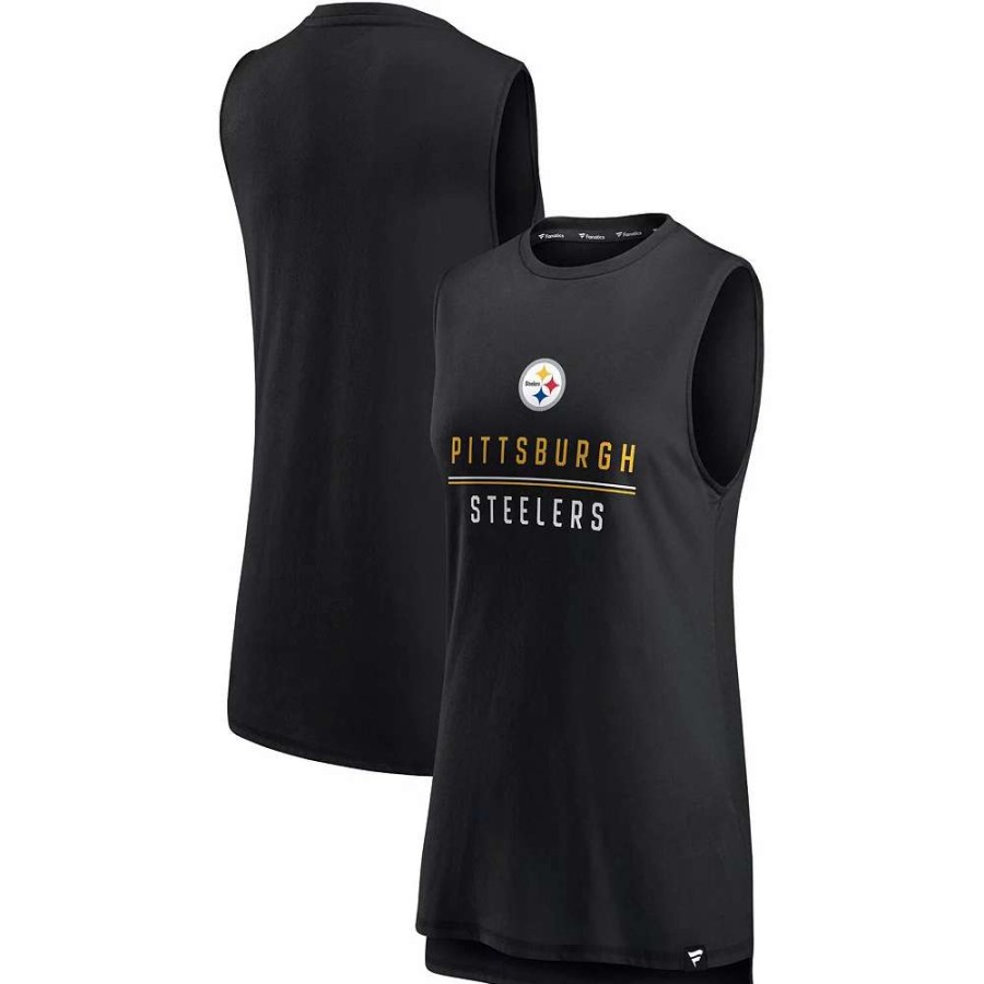 Tops * | Women'S Fanatics Branded Black Pittsburgh Steelers True Contender Tank Top