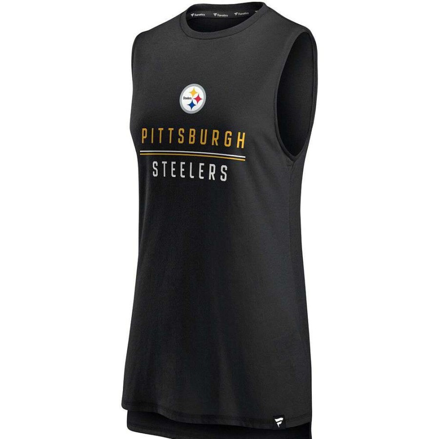 Tops * | Women'S Fanatics Branded Black Pittsburgh Steelers True Contender Tank Top