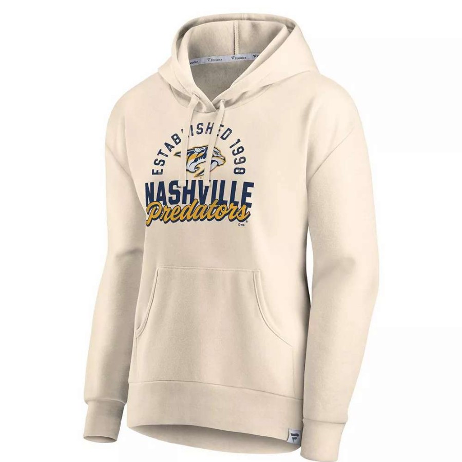 Tops * | Women'S Fanatics Branded Cream Nashville Predators Carry The Puck Pullover Hoodie