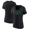 Tops * | Women'S Fanatics Branded Black Philadelphia Eagles Plus Size Drop Back V-Neck T-Shirt