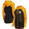 Tops * | Women'S Fanatics Branded Black Pittsburgh Steelers Forever Fan Logo Full-Zip Hoodie