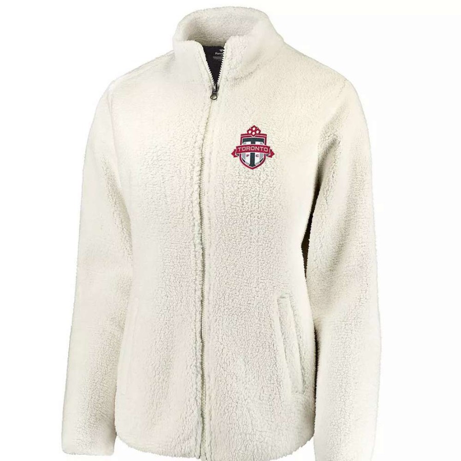 Outerwear * | Women'S Fanatics Branded Cream Toronto Fc Sherpa Full-Zip Jacket