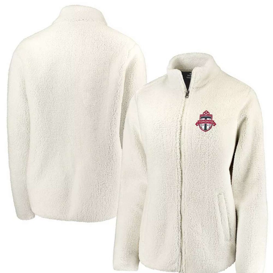 Outerwear * | Women'S Fanatics Branded Cream Toronto Fc Sherpa Full-Zip Jacket