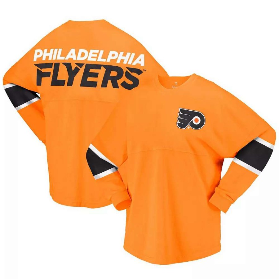 Tops * | Women'S Fanatics Branded Orange Philadelphia Flyers Jersey Long Sleeve T-Shirt