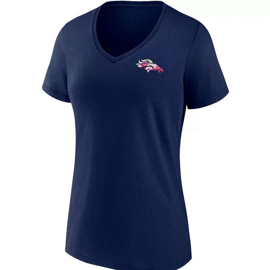 Tops * | Women'S Fanatics Branded Navy Denver Broncos Team Mother'S Day V-Neck T-Shirt