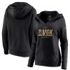 Tops * | Women'S Fanatics Branded Black Vegas Golden Knights Authentic Pro Secondary Logo V-Neck Pullover Hoodie