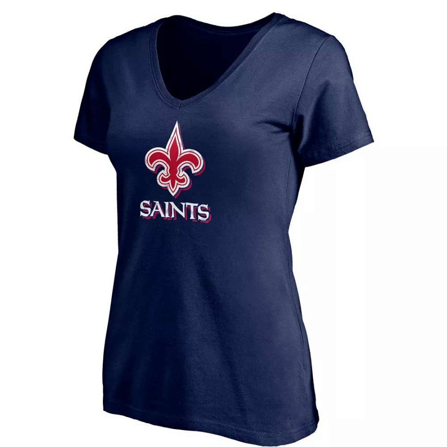 Tops * | Women'S Fanatics Branded Navy New Orleans Saints Red White And Team V-Neck T-Shirt